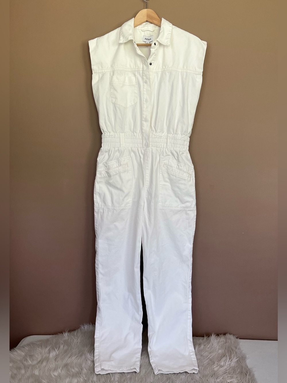 {Pistola} Rosie Jumpsuit in Porcelain - Womens Medium - NWT - Picture 2 of 11
